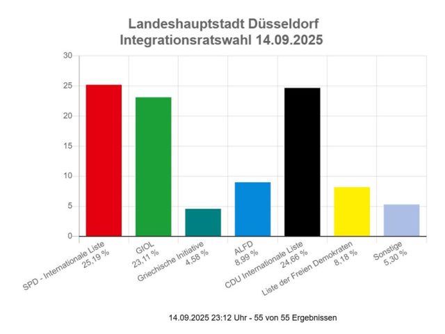 Vorläufiges Ergebnis der Integrationsratswahl
