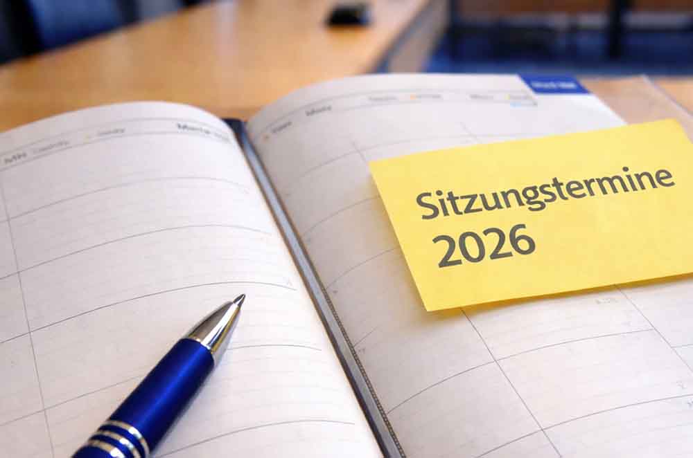 Buch und Stift mit Terminen